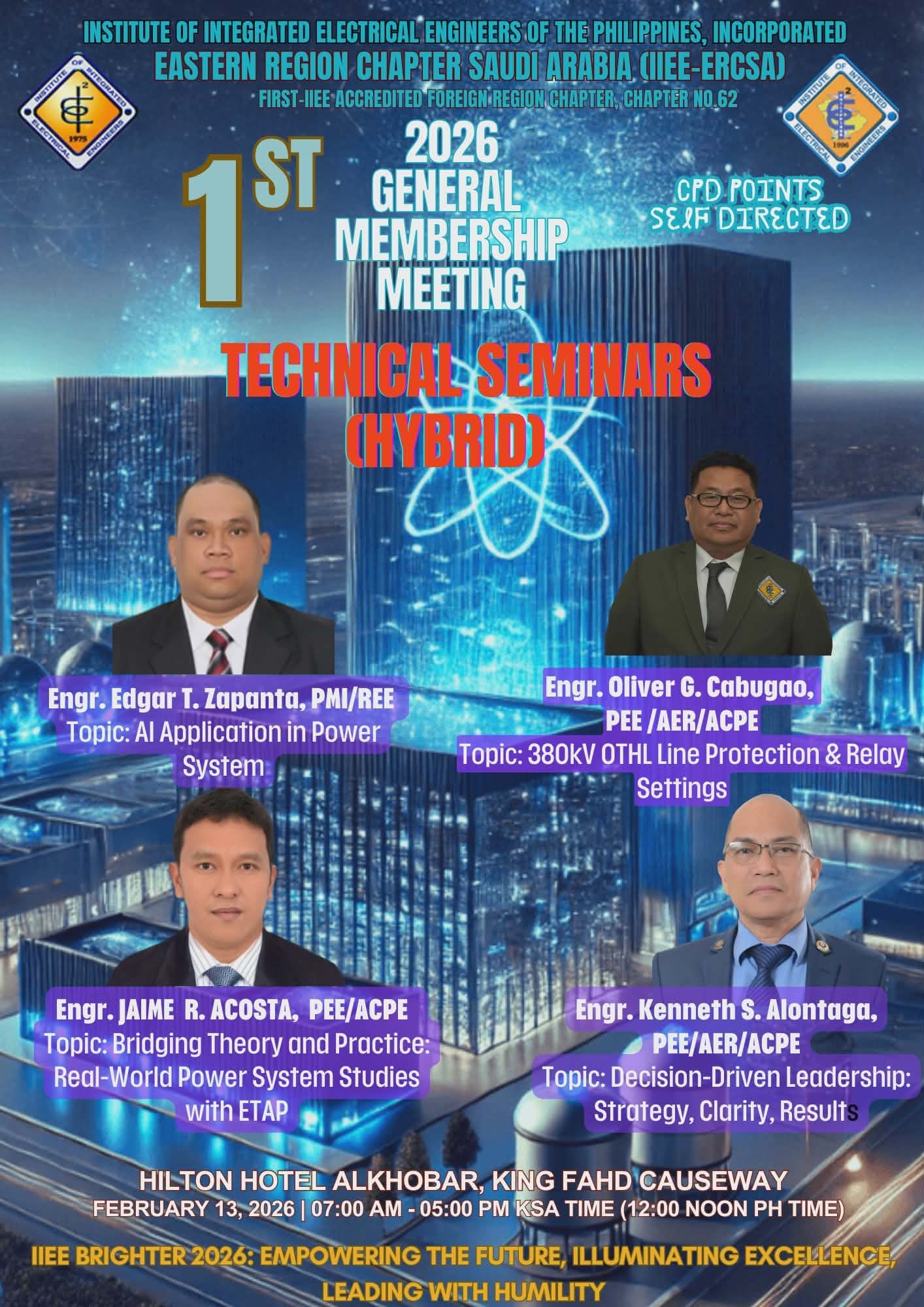 2026 - 1st General Membership Meeting and Technical Seminars