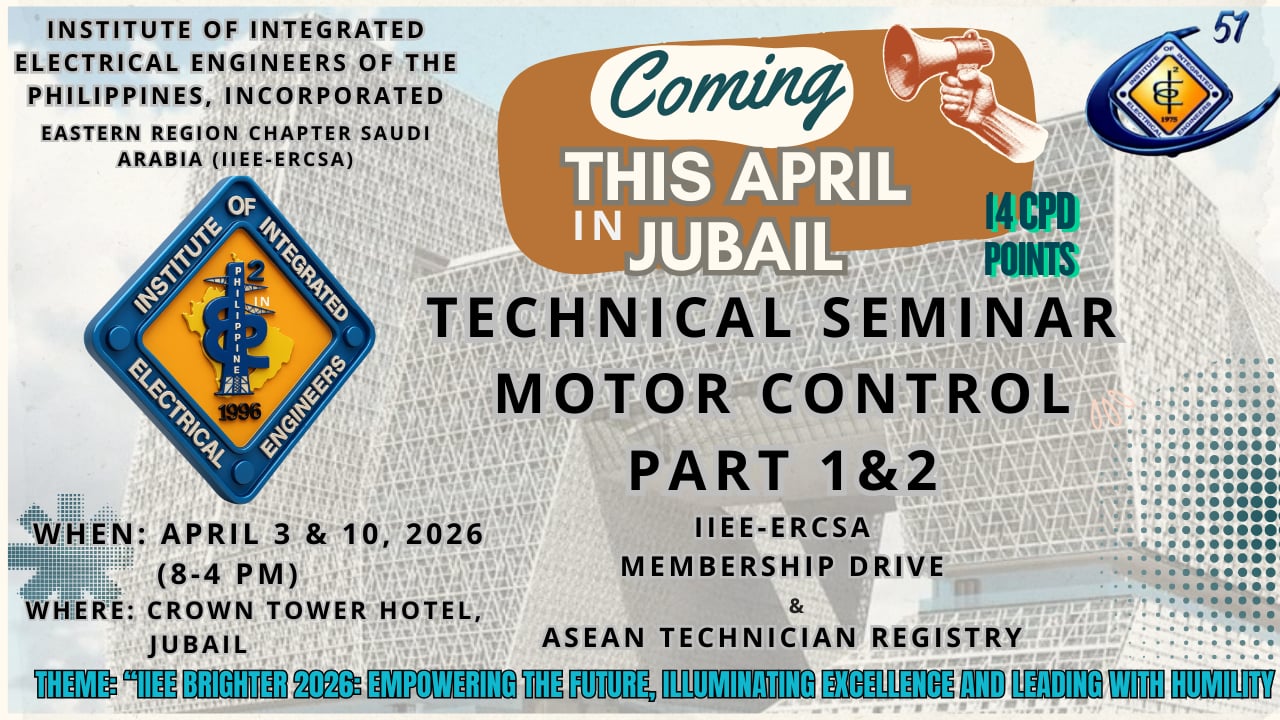 TECHNICAL SEMINAR FOR INDUSTRIAL MOTOR CONTROL (Part 1&2) AND MEMBERSHIP DRIVE